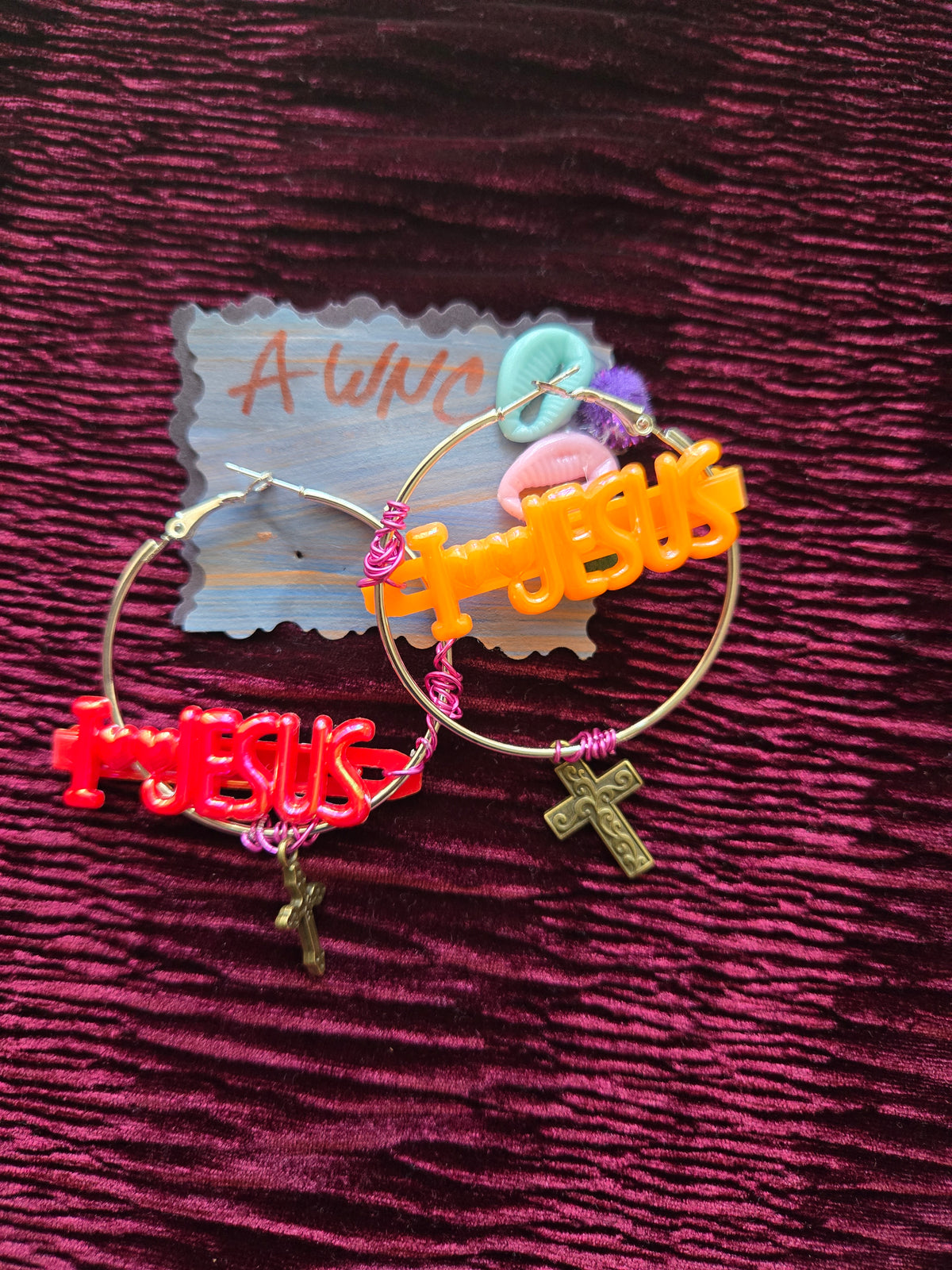I Love Jesus Statement Hoops/ Ear Hangers