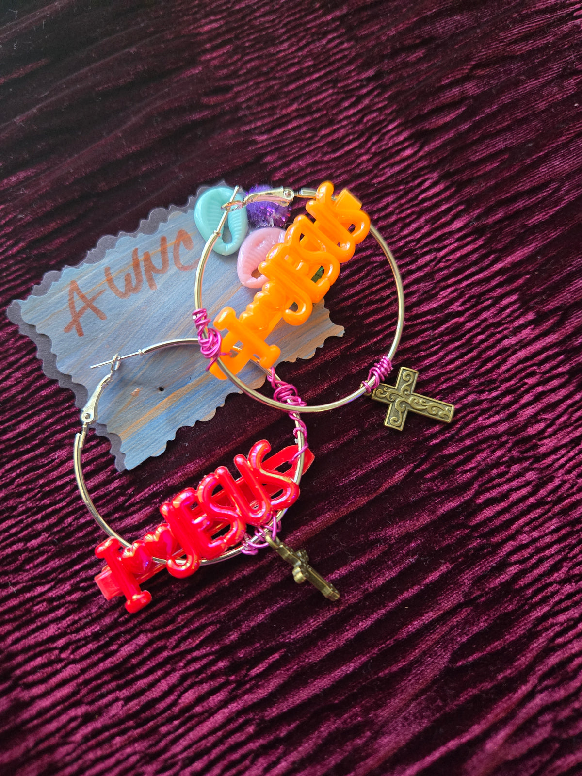 I Love Jesus Statement Hoops/ Ear Hangers