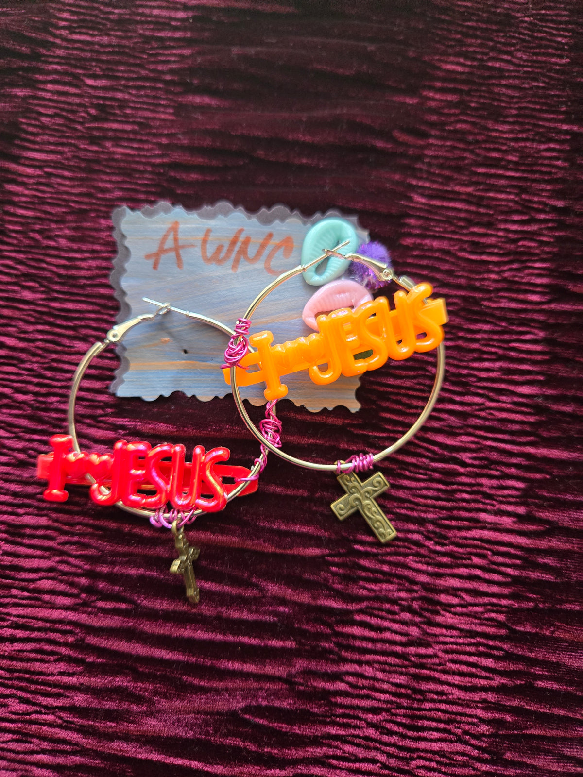 I Love Jesus Statement Hoops/ Ear Hangers