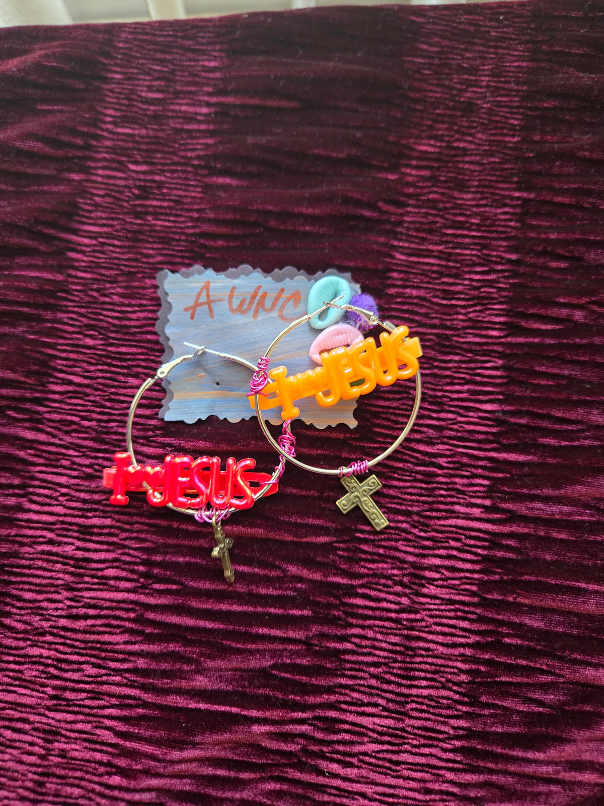 I Love Jesus Statement Hoops/ Ear Hangers