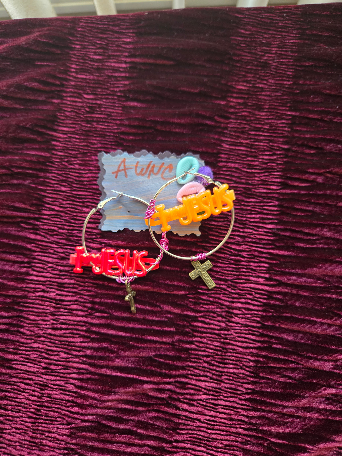 I Love Jesus Statement Hoops/ Ear Hangers
